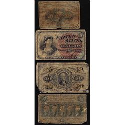 Lot of (4) Miscellaneous Fractional Currency Notes