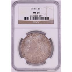 1881-S $1 Morgan Silver Dollar Coin NGC MS66