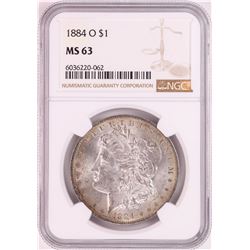 1884-O $1 Morgan Silver Dollar Coin NGC MS63 Nice Toning