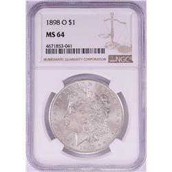 1898-O $1 Morgan Silver Dollar Coin NGC MS64