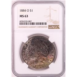 1884-O $1 Morgan Silver Dollar Coin NGC MS63 Great Toning