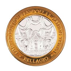 .999 Silver Bellagio Hotel Las Vegas, NV $10 Casino Limited Edition Gaming Token