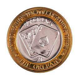.999 Fine Silver The Orleans Las Vegas, Nevada $10 Limited Edition Gaming Token