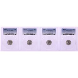 Lot of (4) 1953-S Roosevelt Dime Coins PCGS MS66