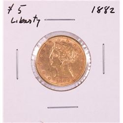 1882 $5 Liberty Head Half Eagle Gold Coin