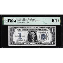 1934 $1 Funnyback Silver Certificate Note Fr.1606 PMG Choice Uncirculated 64EPQ