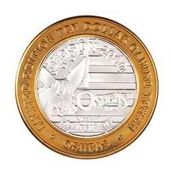 .999 Fine Silver Osheas Las Vegas, Nevada $10 Limited Edition Gaming Token
