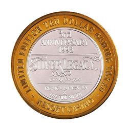 .999 Silver Silver Legacy Reno, Nevada $10 Casino Limited Edition Gaming Token
