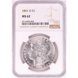 1891-O $1 Morgan Silver Dollar Coin NGC MS62