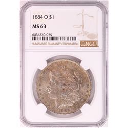 1884-O $1 Morgan Silver Dollar Coin NGC MS63 Nice Toning