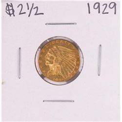 1929 $2 1/2 Indian Head Quarter Eagle Gold Coin