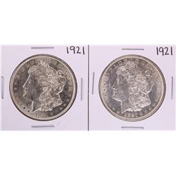 Lot of (2) 1921 $1 Morgan Silver Dollar Coins