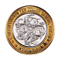 .999 Silver Tropicana Las Vegas, Nevada $10 Casino Limited Edition Gaming Token