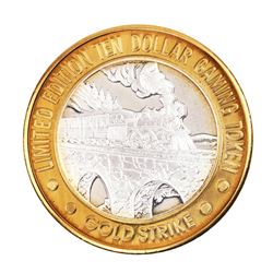 .999 Fine Silver Gold Strike Jean, Nevada $10 Limited Edition Casino Gaming Token