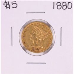 1880 $5 Liberty Head Half Eagle Gold Coin