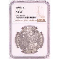 1894-S $1 Morgan Silver Dollar Coin NGC AU53