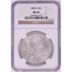 1885-O $1 Morgan Silver Dollar Coin NGC MS64