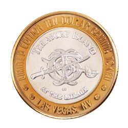.999 Silver Treasure Island Las Vegas $10 Limited Edition Casino Gaming Token
