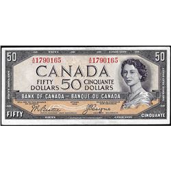 1954 $50 Bank of Canada Note Devil's Face