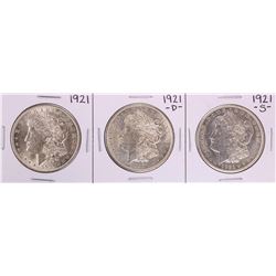 Lot of 1921-P/D/S $1 Morgan Silver Dollar Coins
