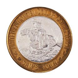 .999 Silver Sam's Town Las Vegas Nevada $10 Casino Limited Edition Gaming Token