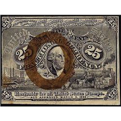 March 3, 1863 Twenty-Five Cents Second Issue Fractional Currency Note