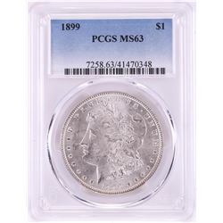 1899 $1 Morgan Silver Dollar Coin PCGS MS63