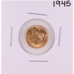 1945 Mexico Dos Y Medio Pesos Gold Coin