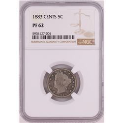 1883 with Cents Proof Liberty V Nickel Coin NGC PF62