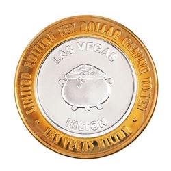 .999 Silver Hilton Las Vegas, Nevada $10 Casino Limited Edition Gaming Token