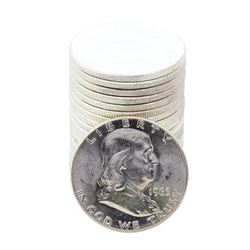 Roll of (20) Brilliant Uncirculated 1963 Franklin Half Dollar Coins