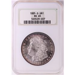 1885-O $1 Morgan Silver Dollar Coin NGC MS65