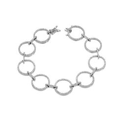 Natural 2.16 CTW Diamond & Bracelet 18K White Gold - REF-333K9R