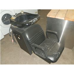 Salon Chair With Wash Basin