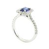 Image 3 : 1.45 ctw Oval Brilliant Blue Sapphire And Diamond Ring - 14KT White Gold