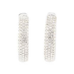 8.00 ctw Diamond Earrings - 18KT White Gold