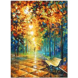 Leonid Afremov (1955-2019) "Misty Park" Limited Edition Giclee on Canvas, Number