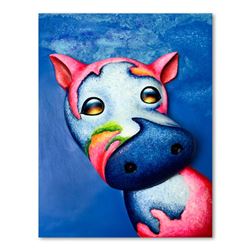 Wang, "Sadie" Hand Painted Limited Edition Bas Relief Sculpture, Numbered 5/99,