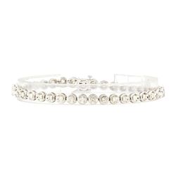1.59 ctw Round Brilliant Cut Diamond Tennis Bracelet - 14KT White Gold