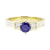 Image 2 : 1.24 ctw Sapphire And Diamond Ring - 14KT Yellow Gold