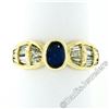 Image 4 : Trevi 18kt Yellow Gold 1.90 ctw Oval Sapphire & Baguette Diamond Ring