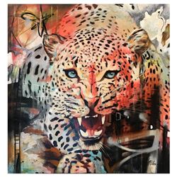 John & Elli Milan, "Untitled I" Hand Signed Original Painting with COA.