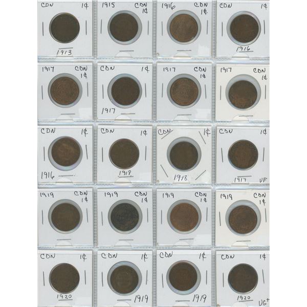 CDN Penny Sheet Of 20 1913-1920