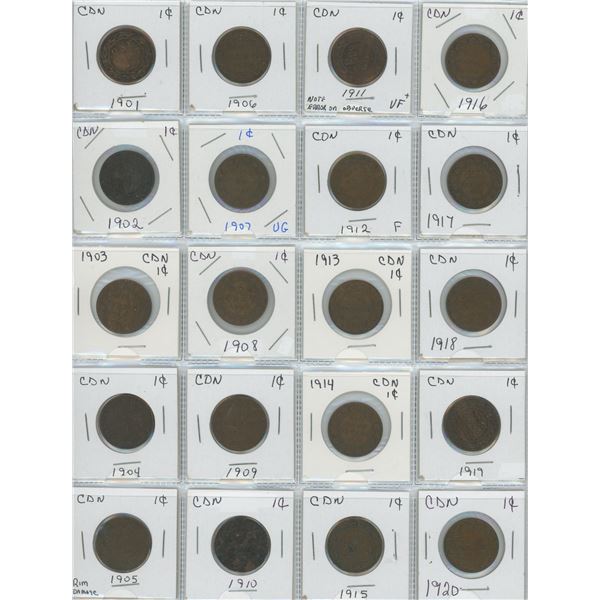 CDN Penny Sheet Of 20 1901-1920