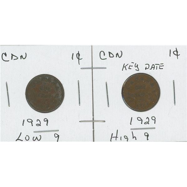 CDN Penny Set Of 2 1929