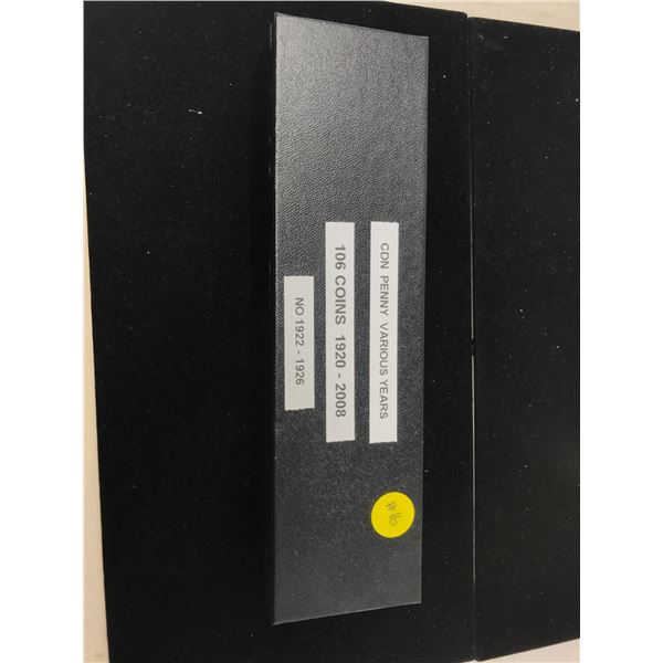 Box Of CDN Penny 106 Pcs Various Years 1920-2008