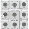 Image 1 : Sheet Of 9 CDN 5 Cents 1926, 1945 Steel, 1944 Steel