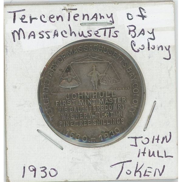 Tercentenary Of Massachusetts Bay Colony 1930 John Hull Token