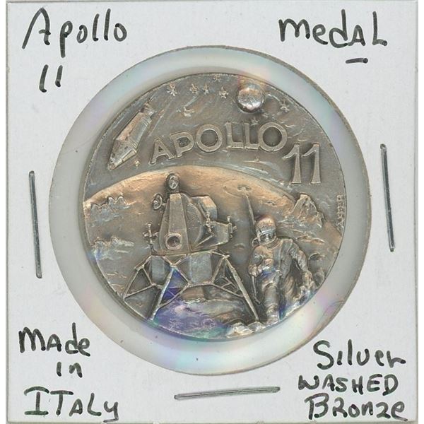 Apollo II Medal Silver Washed Bronze Italy