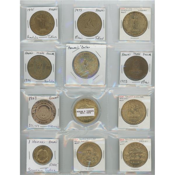13 Various Hawaiian Tokens